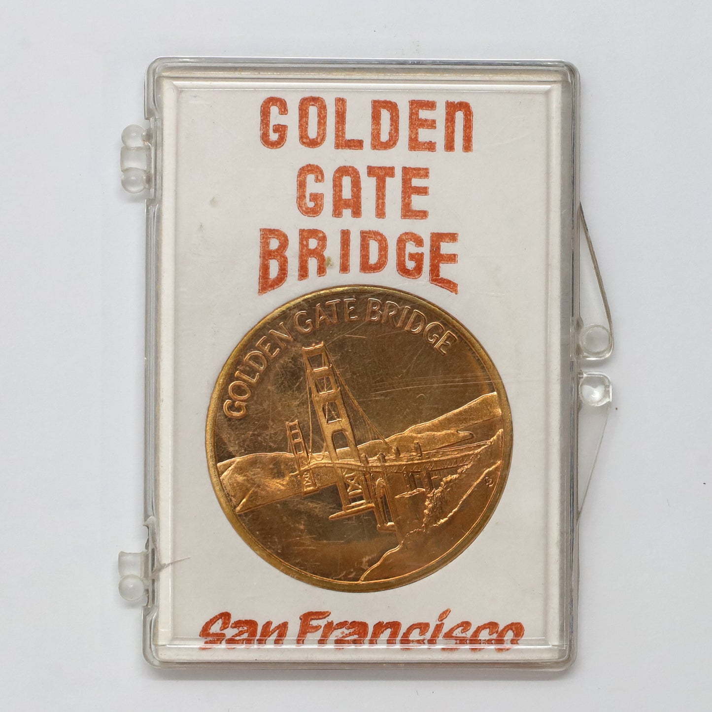 Vintage California Series: Golden Gate Bridge, San Francisco Medallion in Case (wear)