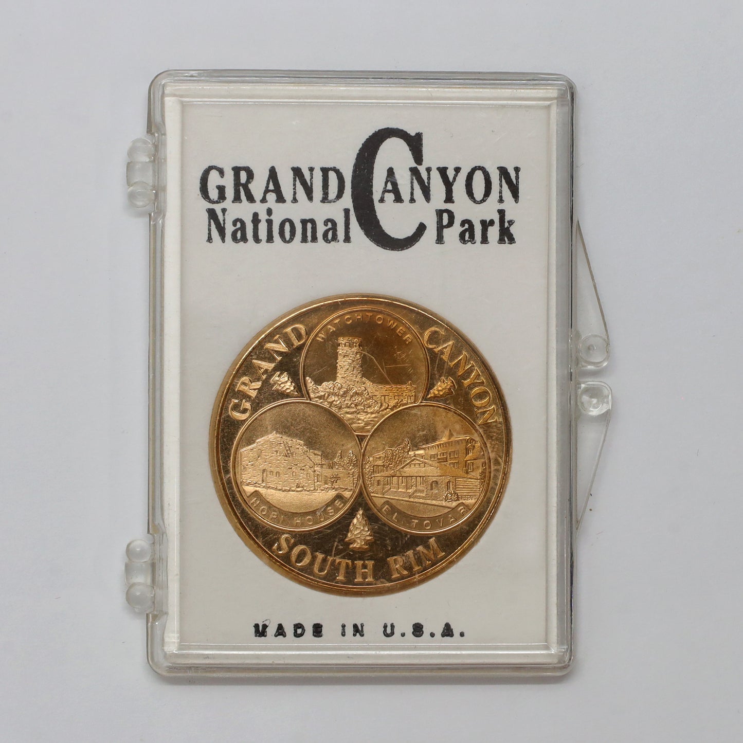 Vintage Grand Canyon National Park South Rim Medallion in Case (wear)