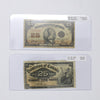 Pair of 1900 & 1923 Dominion 25-cent Shinplasters, F-VF to VF, 2pcs (writing)