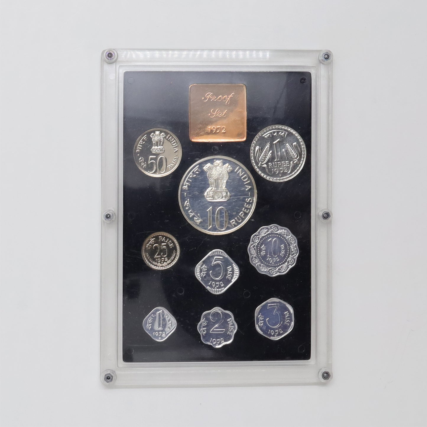India 1972 9-Coin & Token Proof Set (issues)