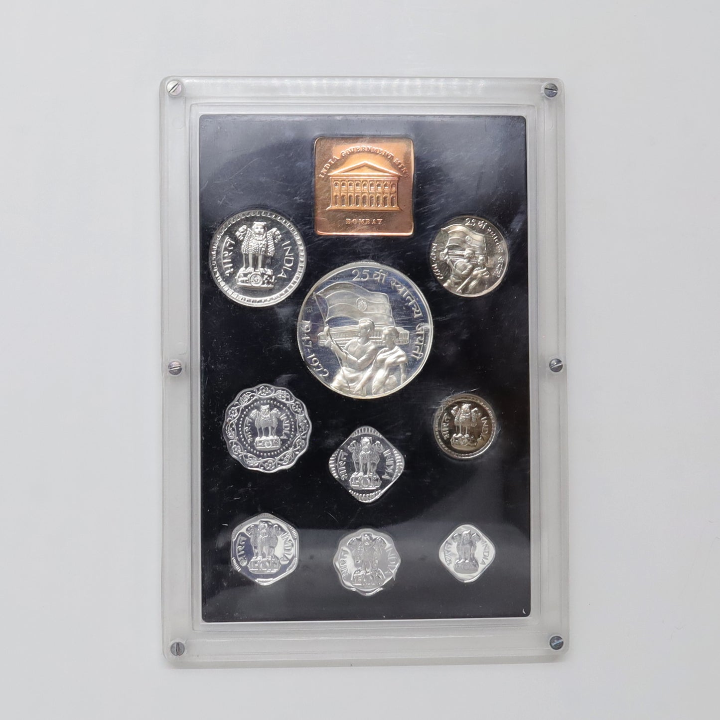 India 1972 9-Coin & Token Proof Set (issues)