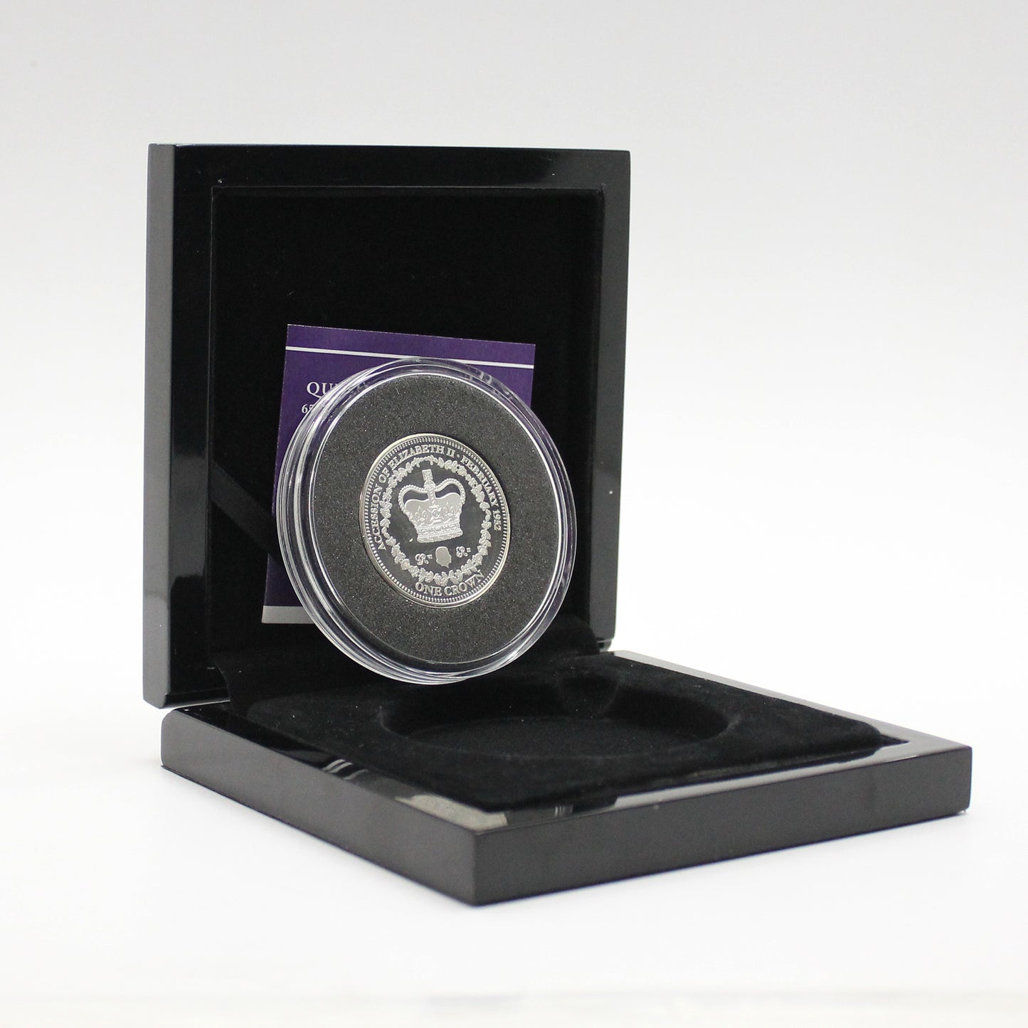 2017 Queen Elizabeth II 65th Anniversary Accession 925 Piedfort Crown in Display (issues)