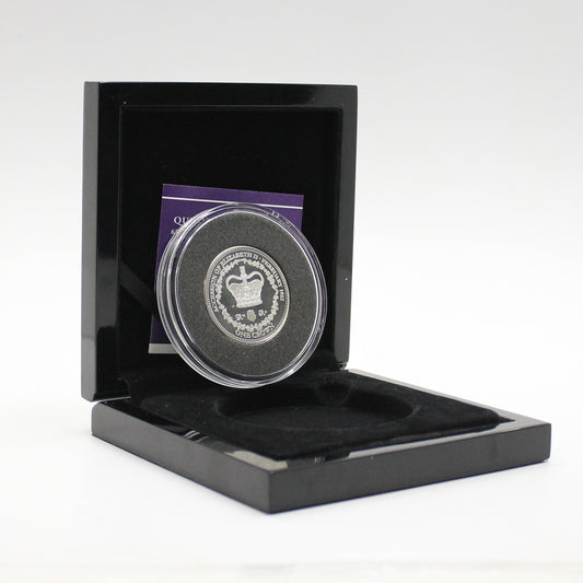 2017 Queen Elizabeth II 65th Anniversary Accession 925 Piedfort Crown in Display (issues)