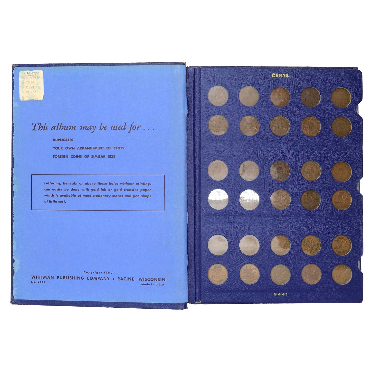 Estate Lot of 100x 1920-2012 Canada 1-cents in Vintage Whitman Album (incl. KEY DATES!)