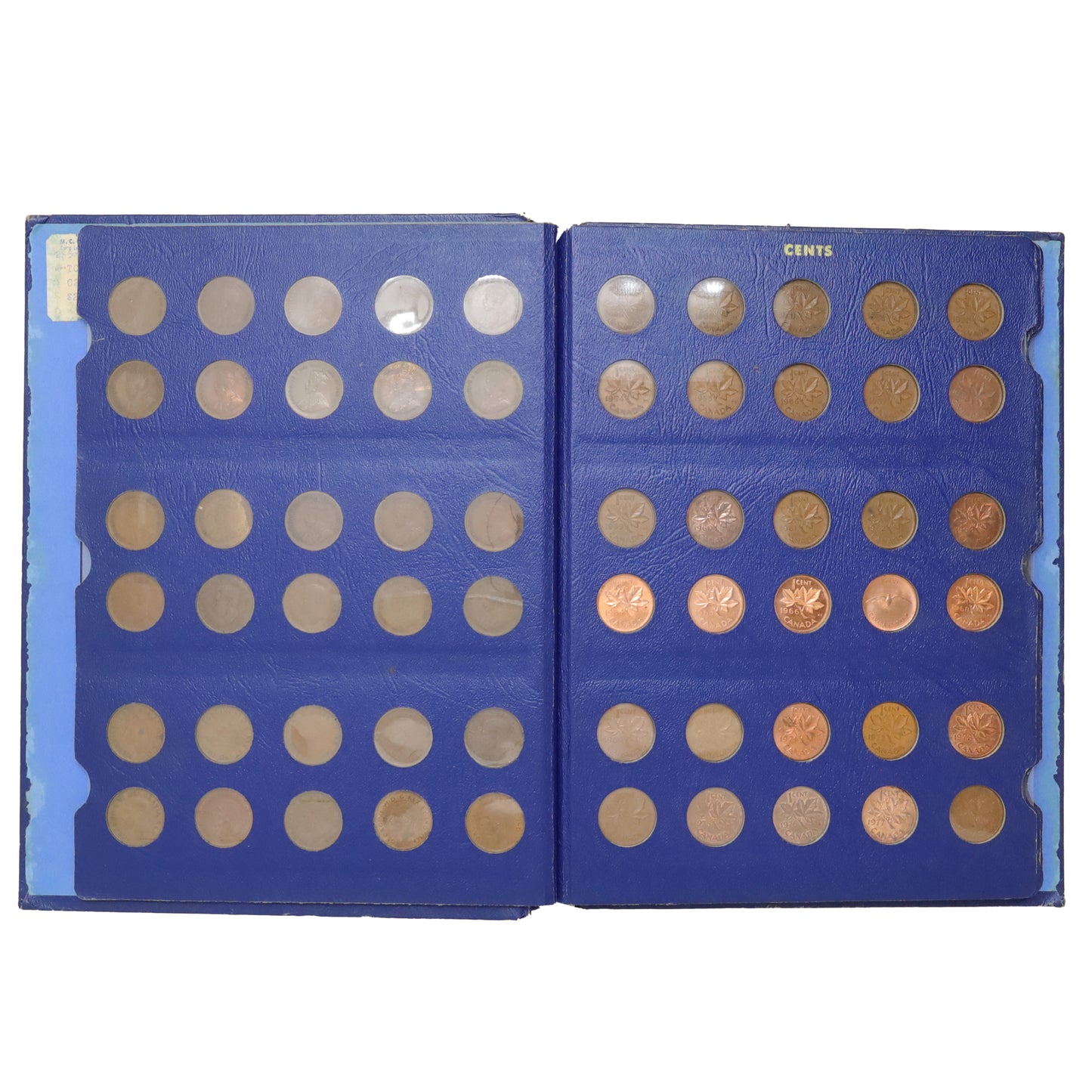 Estate Lot of 100x 1920-2012 Canada 1-cents in Vintage Whitman Album (incl. KEY DATES!)