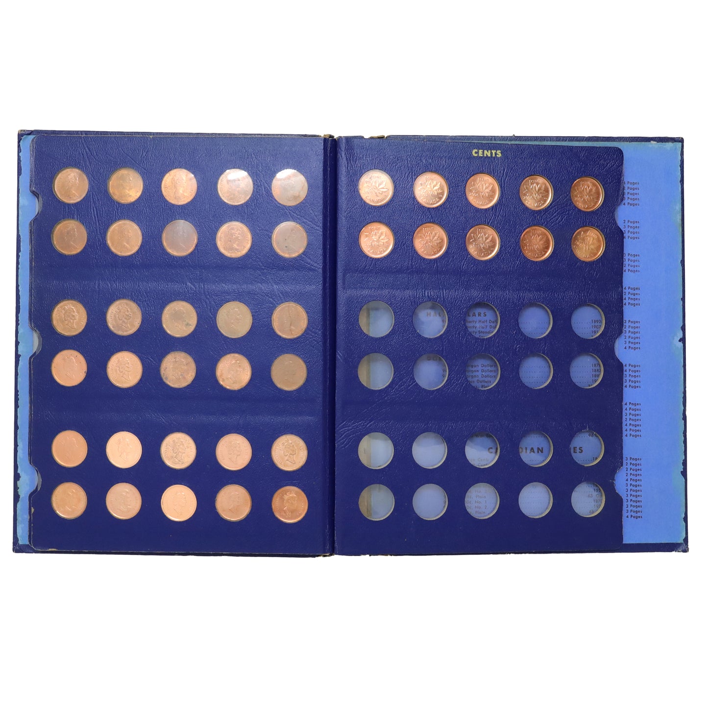 Estate Lot of 100x 1920-2012 Canada 1-cents in Vintage Whitman Album (incl. KEY DATES!)