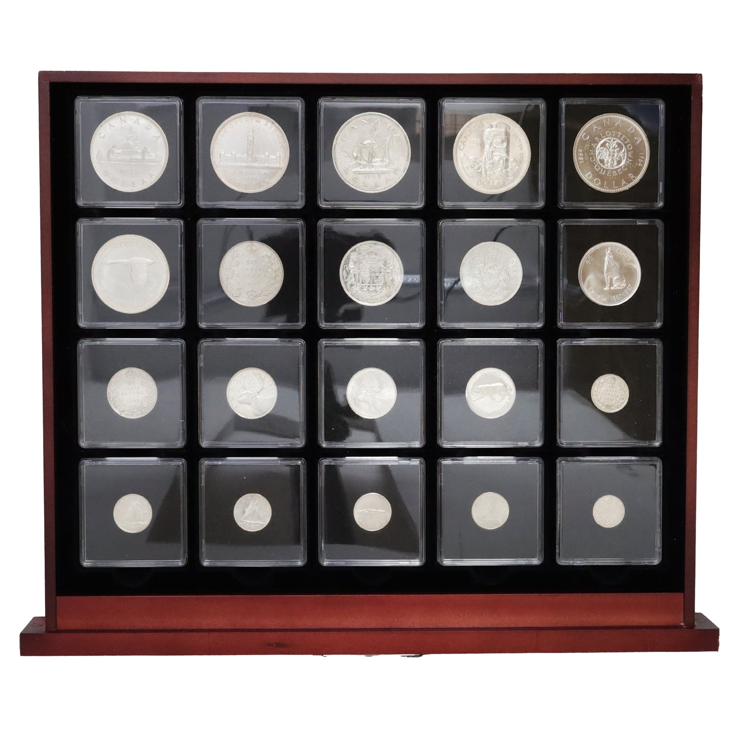 Canadian Heritage Silver 20-Coin Collection in Pull-Out Presentation Case (light scuffs)