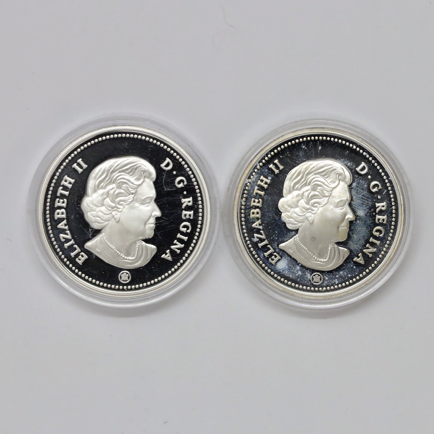 Pair of 2008 & 2009 Canada Proof Sterling Silver Dollars, 2pcs (Coins Only) issues