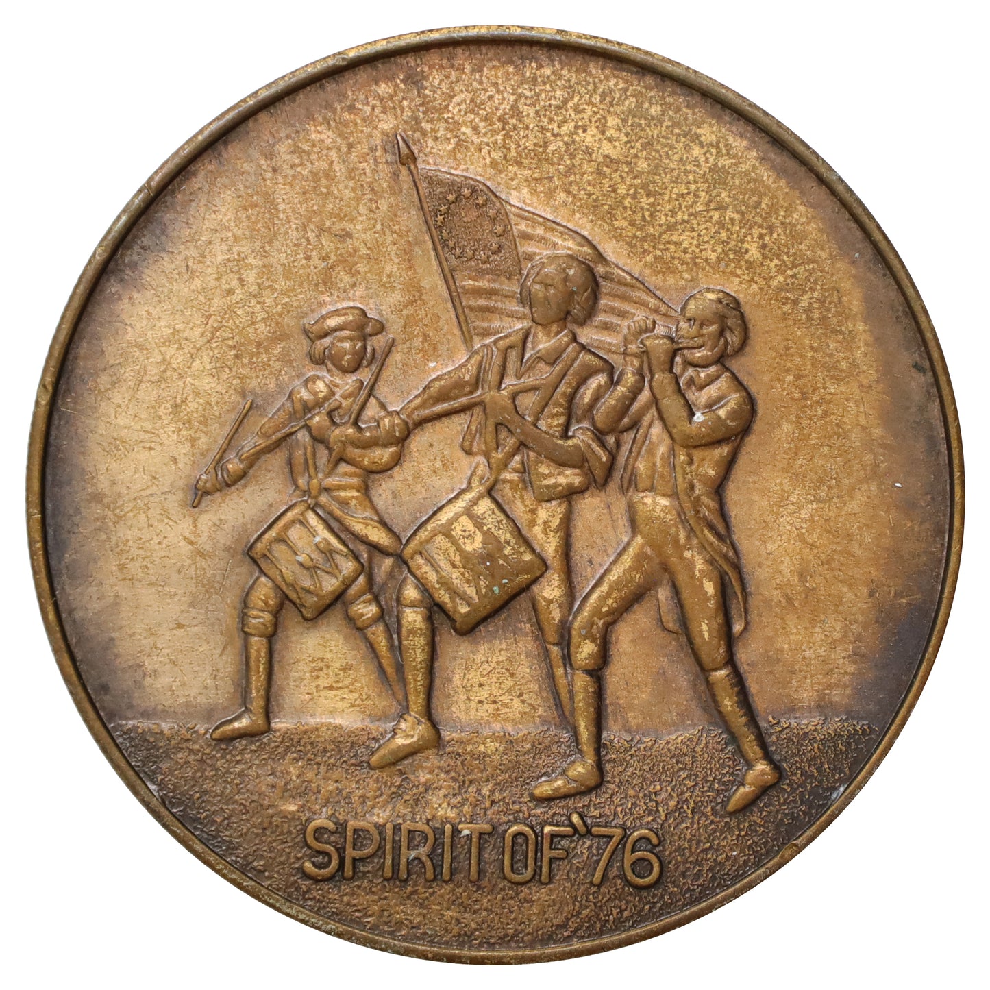 1976 USA Spirit of '76 Bicentennial Brass Token (blank reverse)
