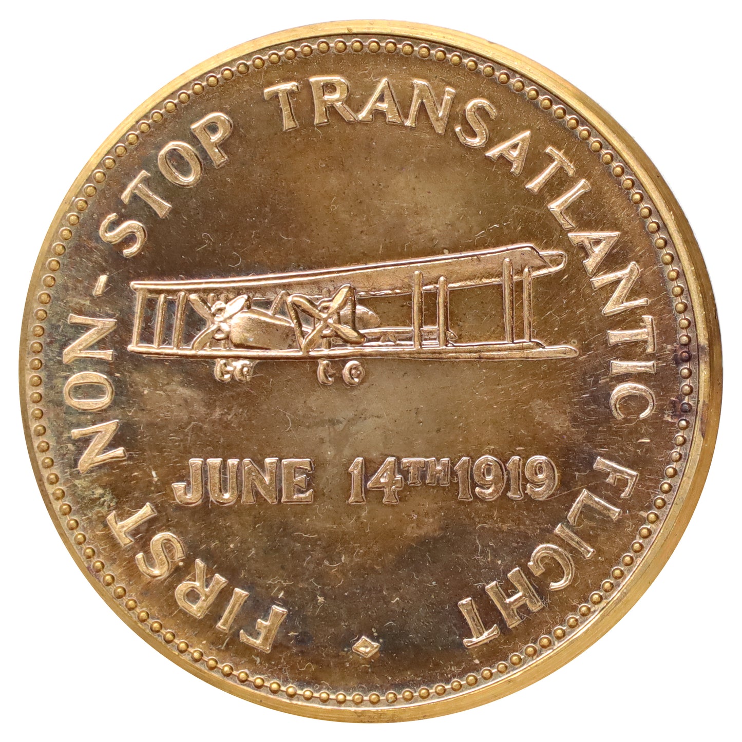 Vintage Alcock & Brown "Dauntless Two" First Transatlantic Flight Token