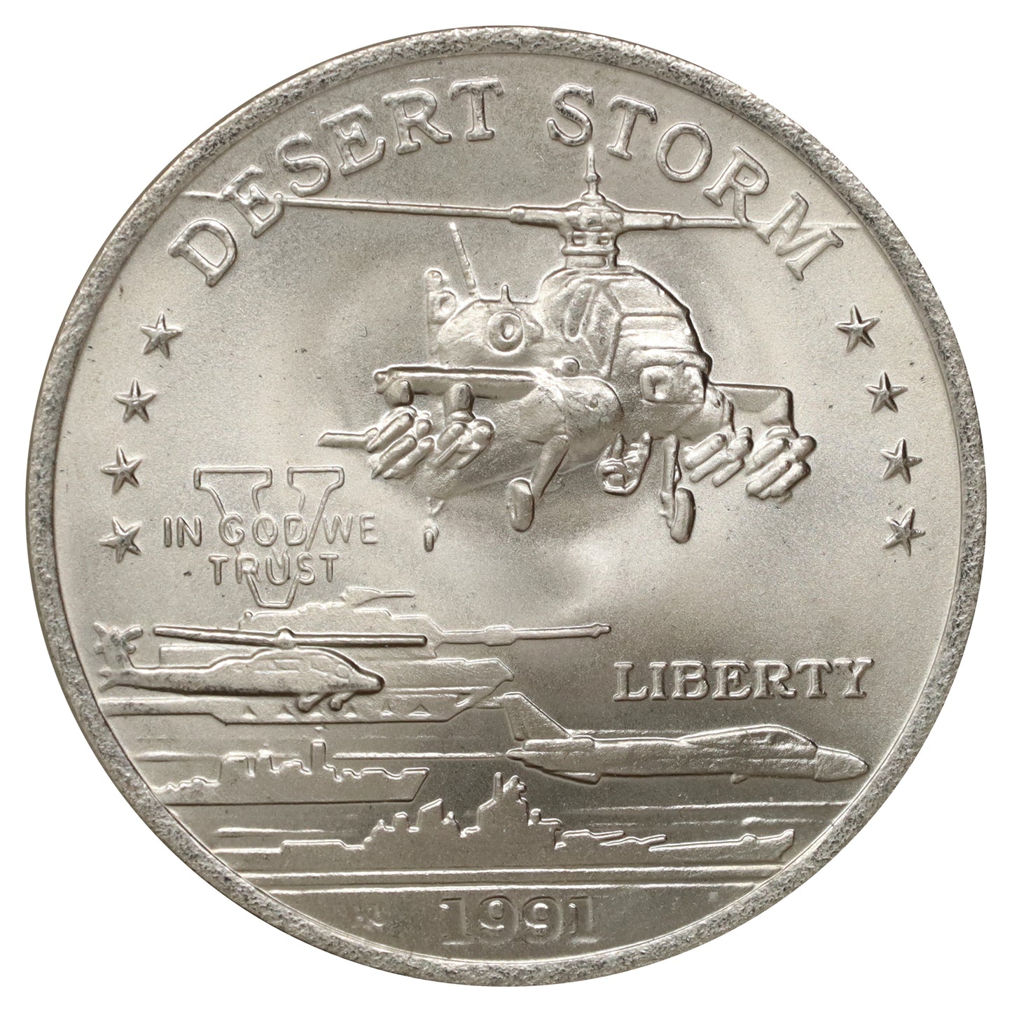 1991 Hutt River Desert Storm AH-64 Apache Attack Helicopter $5 Token