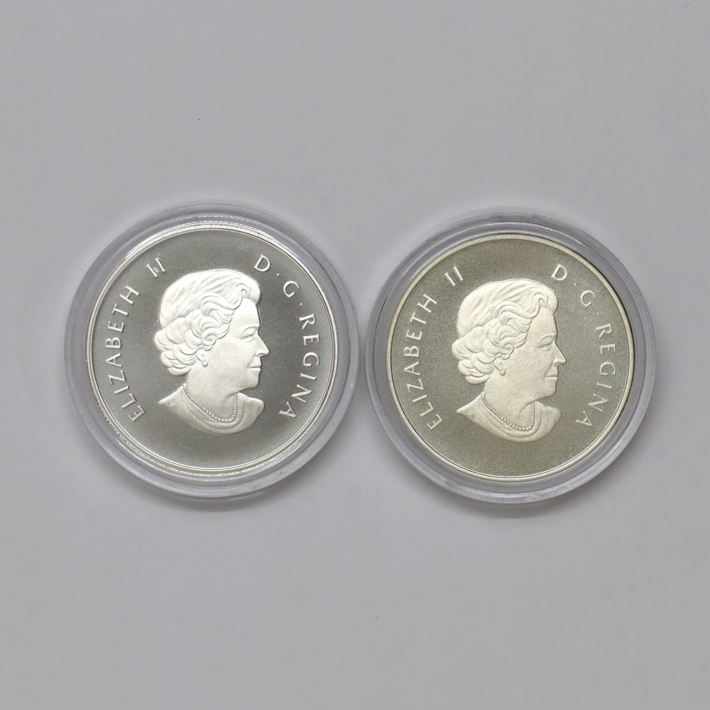 Pair of 2013 & 2014 $10 O Canada Fine Silver Coins, 2pcs (No Tax) Coins Only (issues)