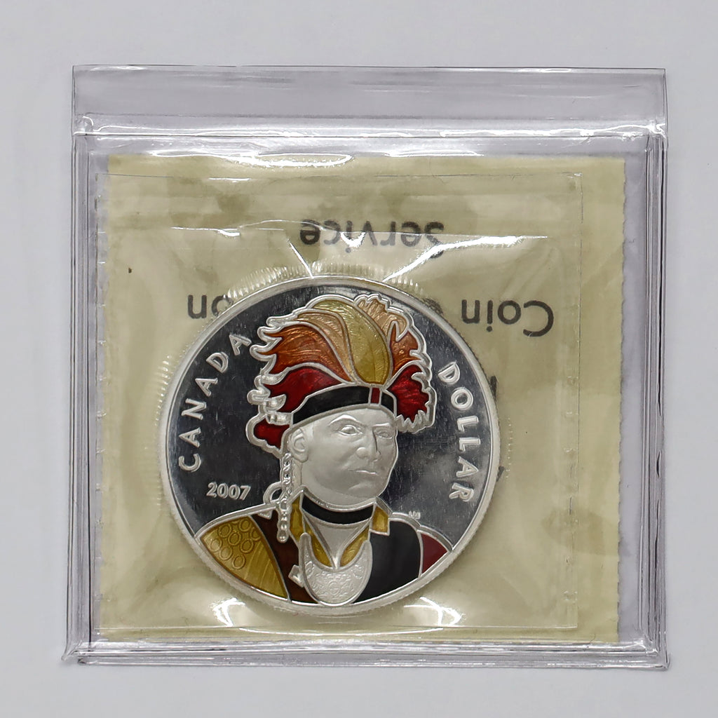 2007 Canada Thayendanegea Enamelled Proof Silver Dollar ICCS Certified PF67 UHC