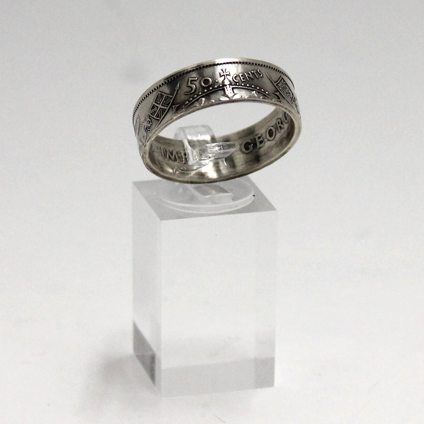 1947 Canada 50-cent Coin Ring, Size 13