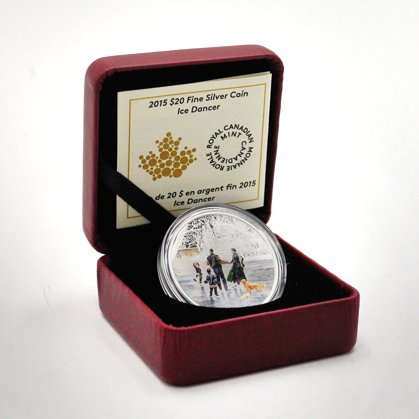2015 Canada $20 Ice Dancer Fine Silver Coin with Greeting Card (No Tax) minor issues