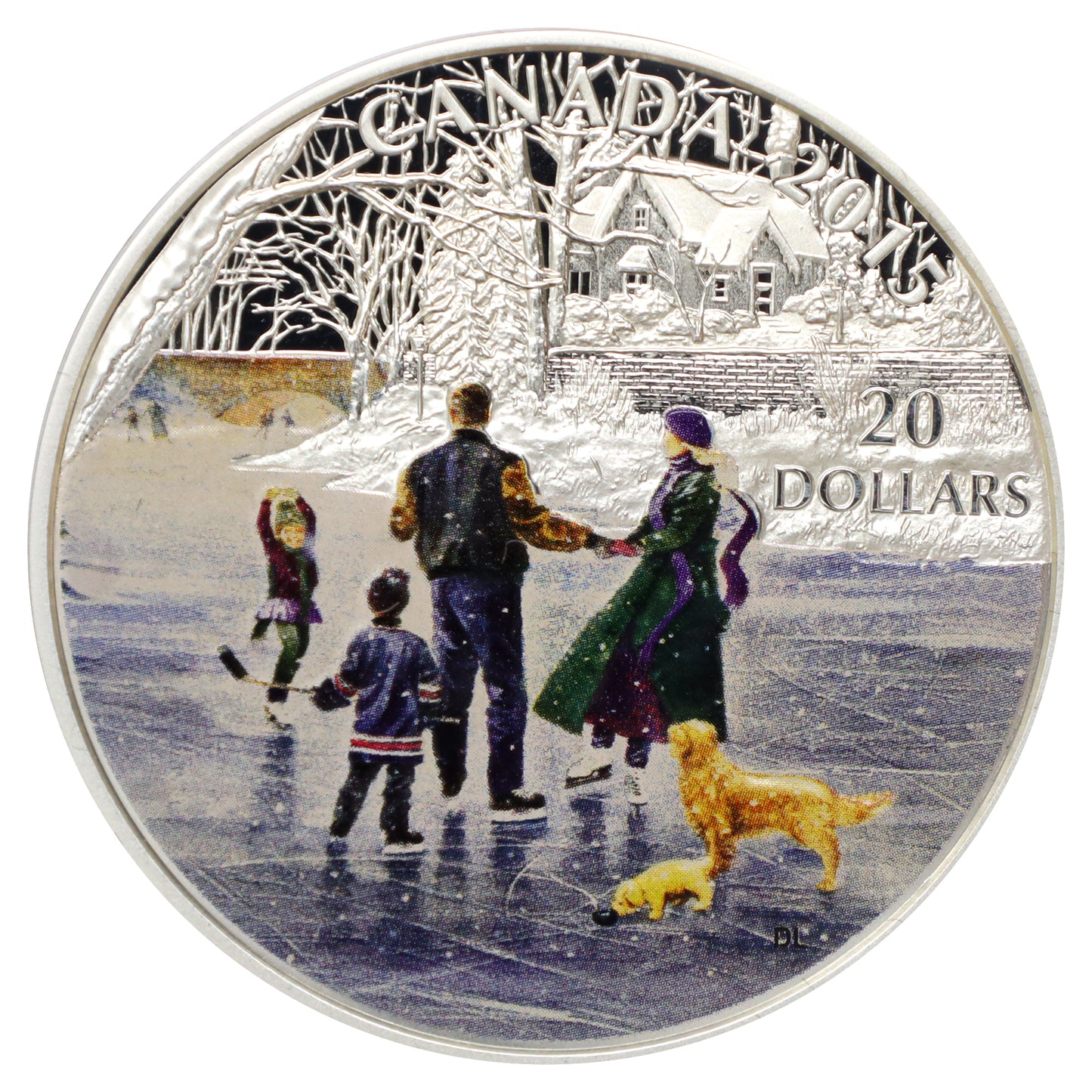 2015 Canada $20 Ice Dancer Fine Silver Coin with Greeting Card (No Tax) minor issues