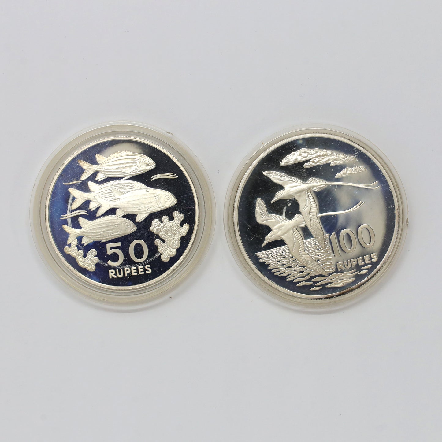 Seychelles 1978 WWF IUCN Conservation Sterling Silver Proof Coins in Case (light wear)