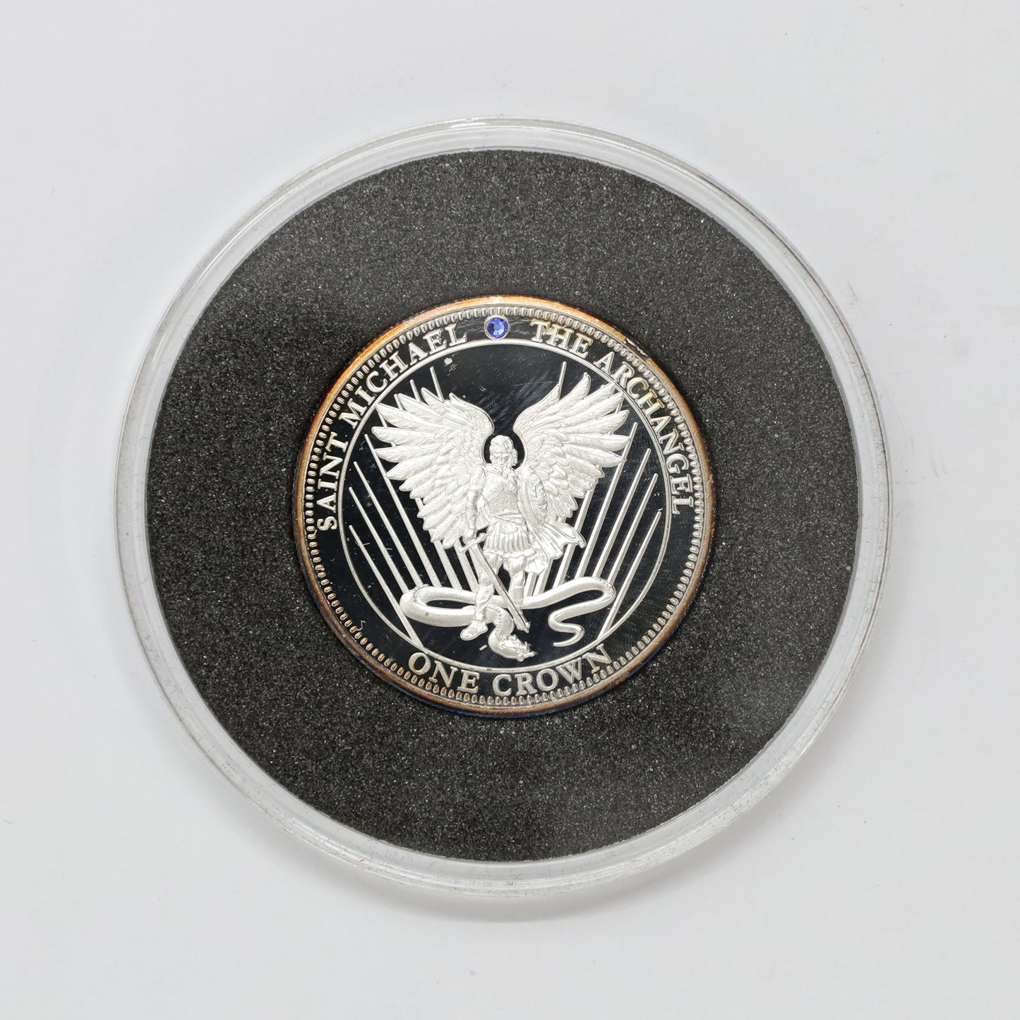 2015 Tristan da Cunha St. Michael the Archangel Piedfort Sterling Silver Coin (issues)