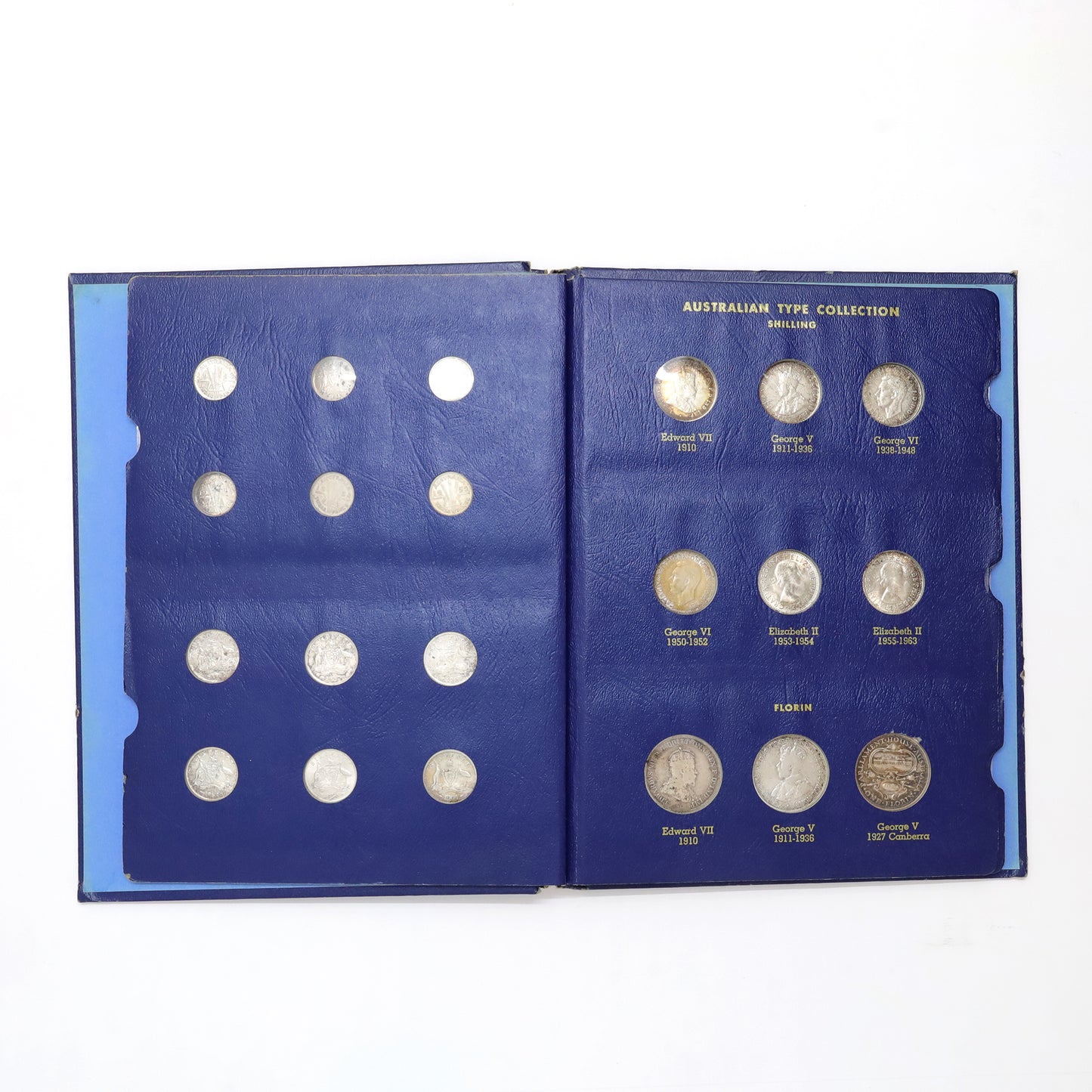 COMPLETE Australian Type Silver 29-Coin Collection Album (well worn)