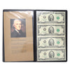 2003F USA $2 Uncut Sheet of 4 Notes in Custom Deluxe Folder
