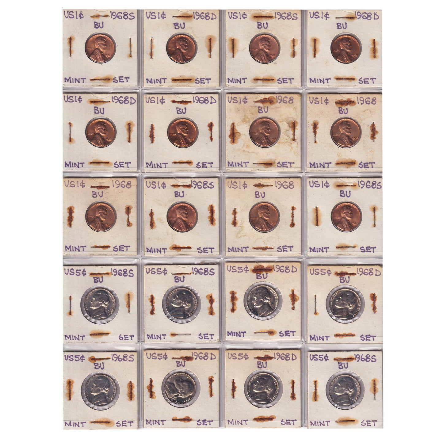 Estate Lot of 185x 1886-2010 USA Decimal in Black Binder (sold as-is)