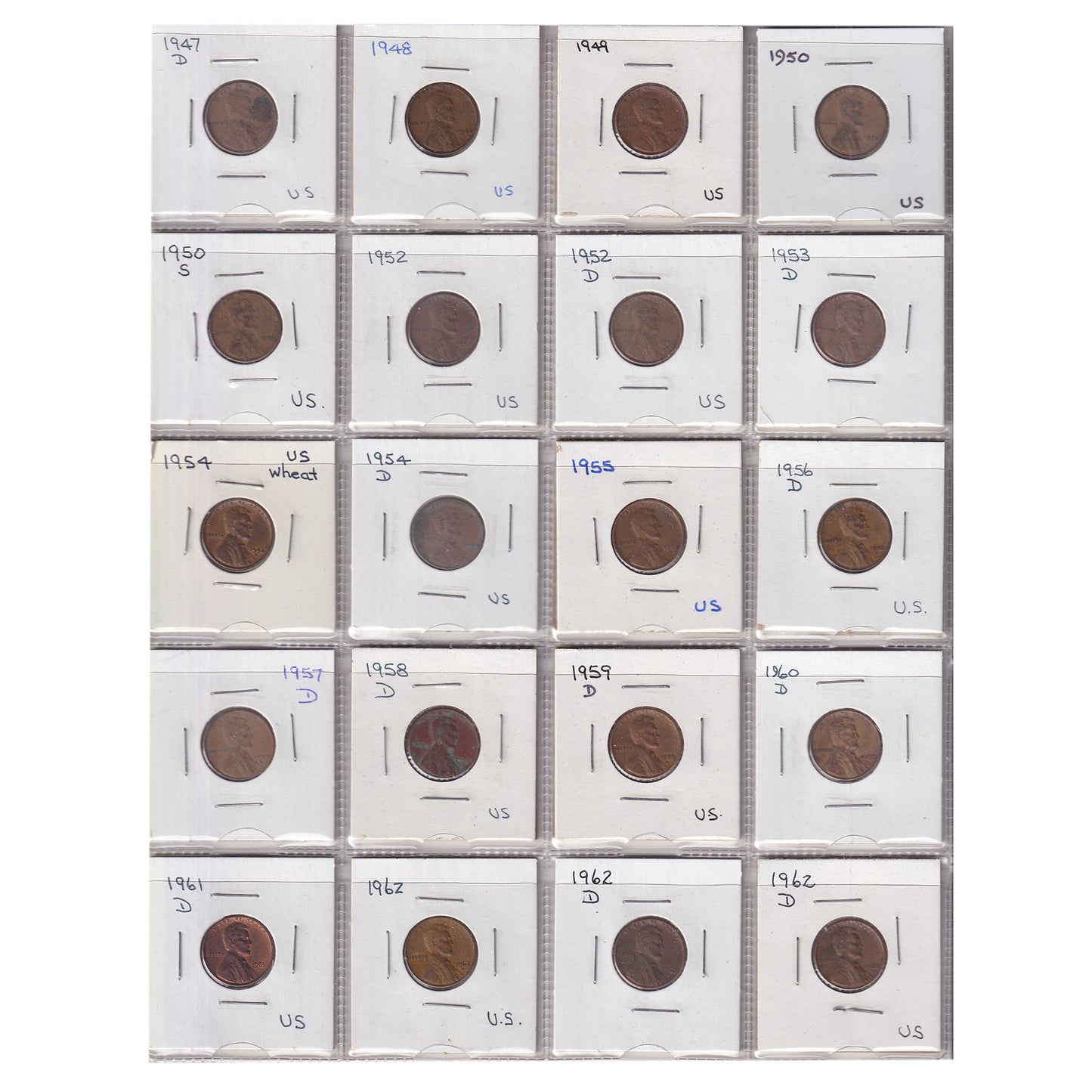 Estate Lot of 185x 1886-2010 USA Decimal in Black Binder (sold as-is)