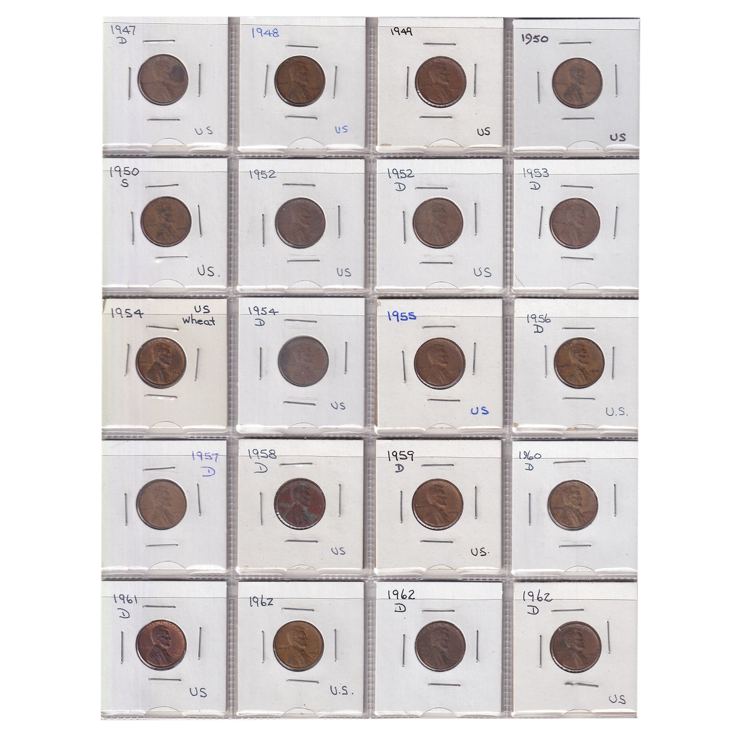Estate Lot of 185x 1886-2010 USA Decimal in Black Binder (sold as-is)