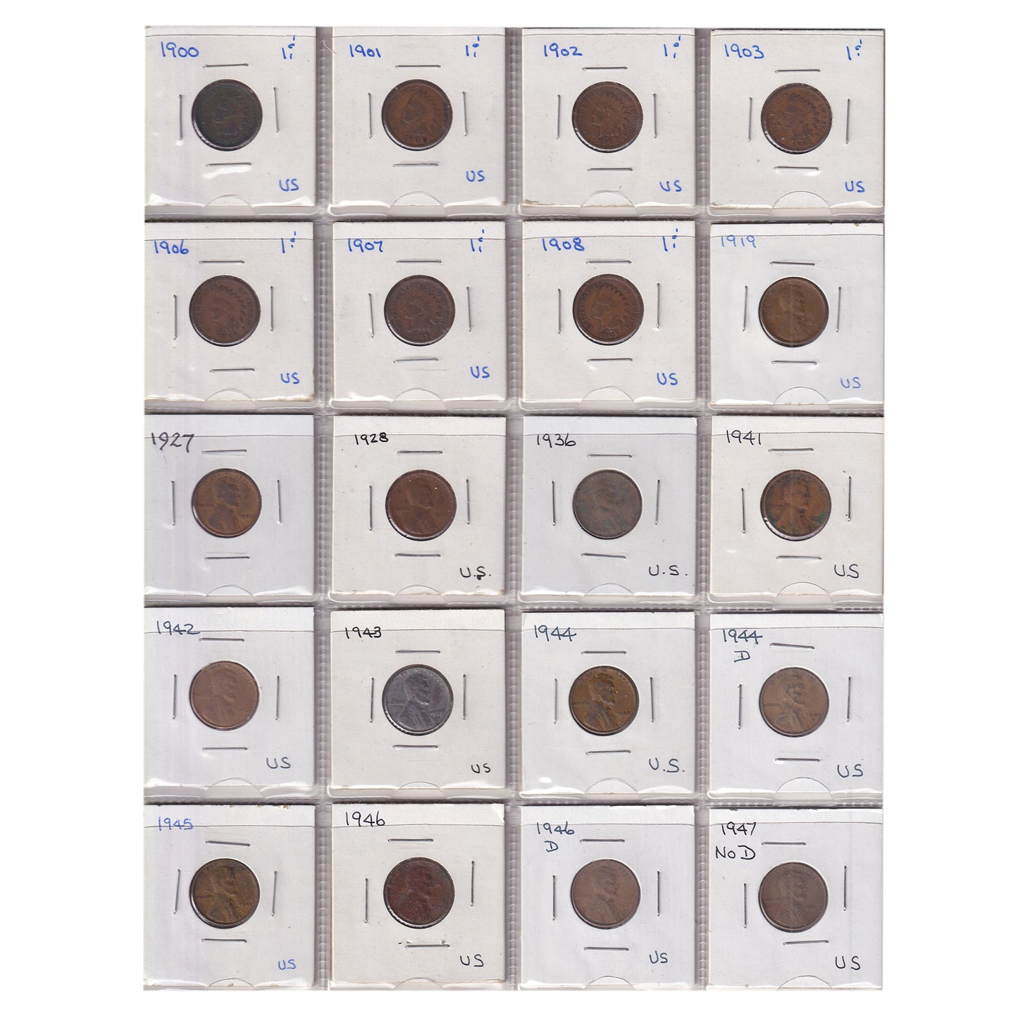Estate Lot of 185x 1886-2010 USA Decimal in Black Binder (sold as-is)