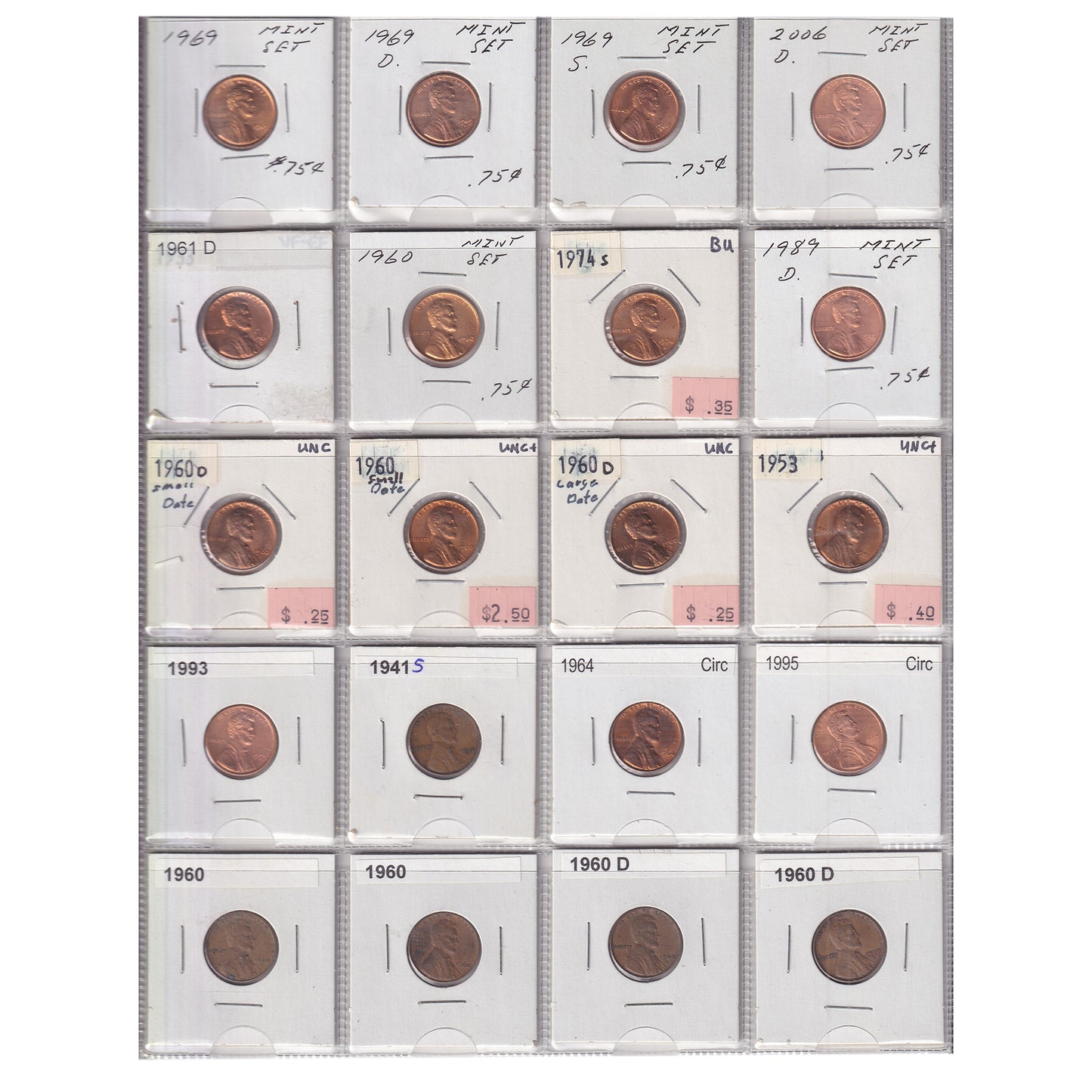 Estate Lot of 185x 1886-2010 USA Decimal in Black Binder (sold as-is)