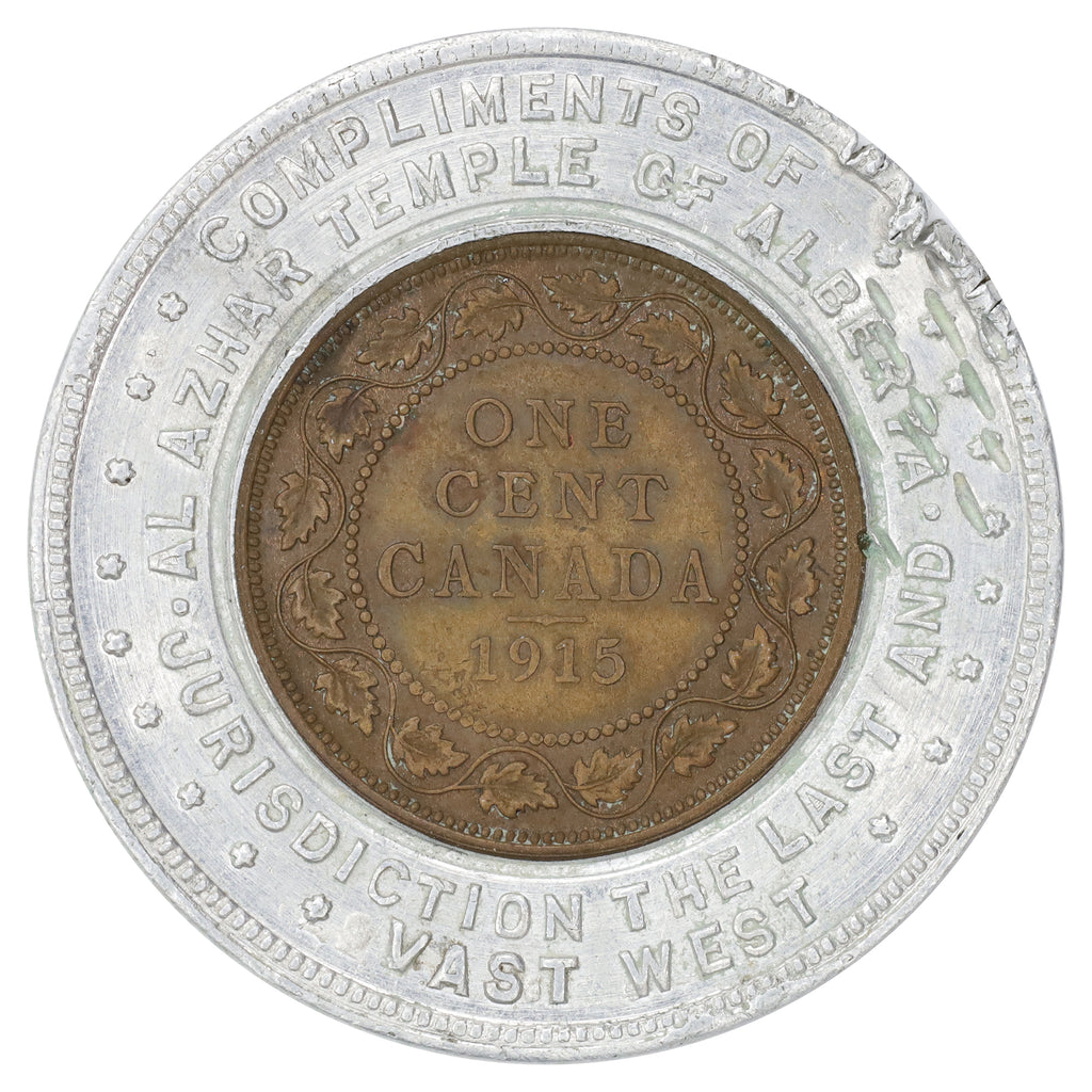 1920 Calgary, AB, Al Azhar Shriner Masonic Temple Council Meeting Souvenir Penny