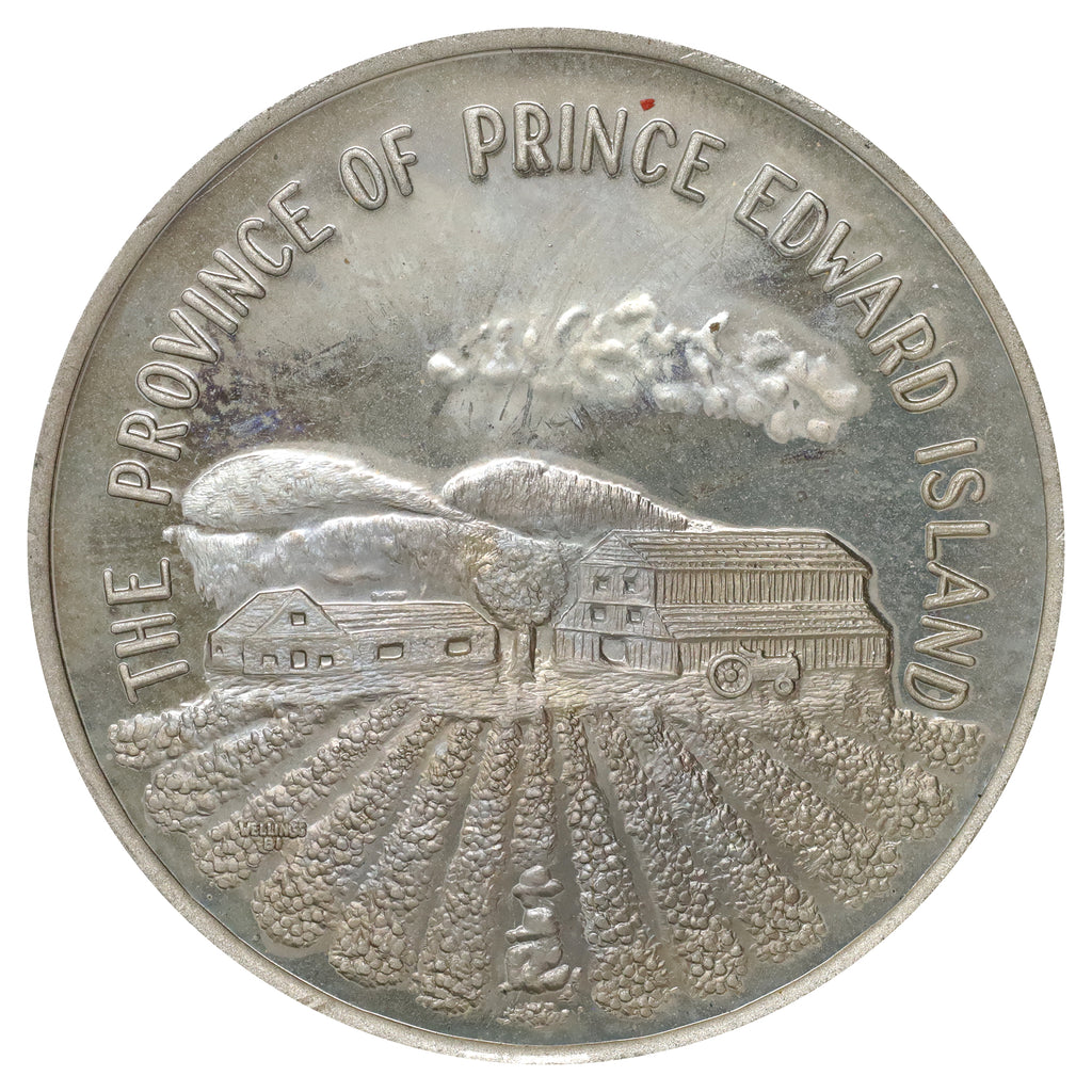 Prince Edward Island Joined Dominion of Canada 1873 Medallion (Silver Coloured Version)