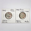 RARE Pair of 2007 & 2008 Alpine Skiing Canada 25-cents Mule & Non-Mule, 2pcs