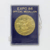 1986 Vancouver, BC, World Exposition Official Souvenir Medallion in Case (wear)