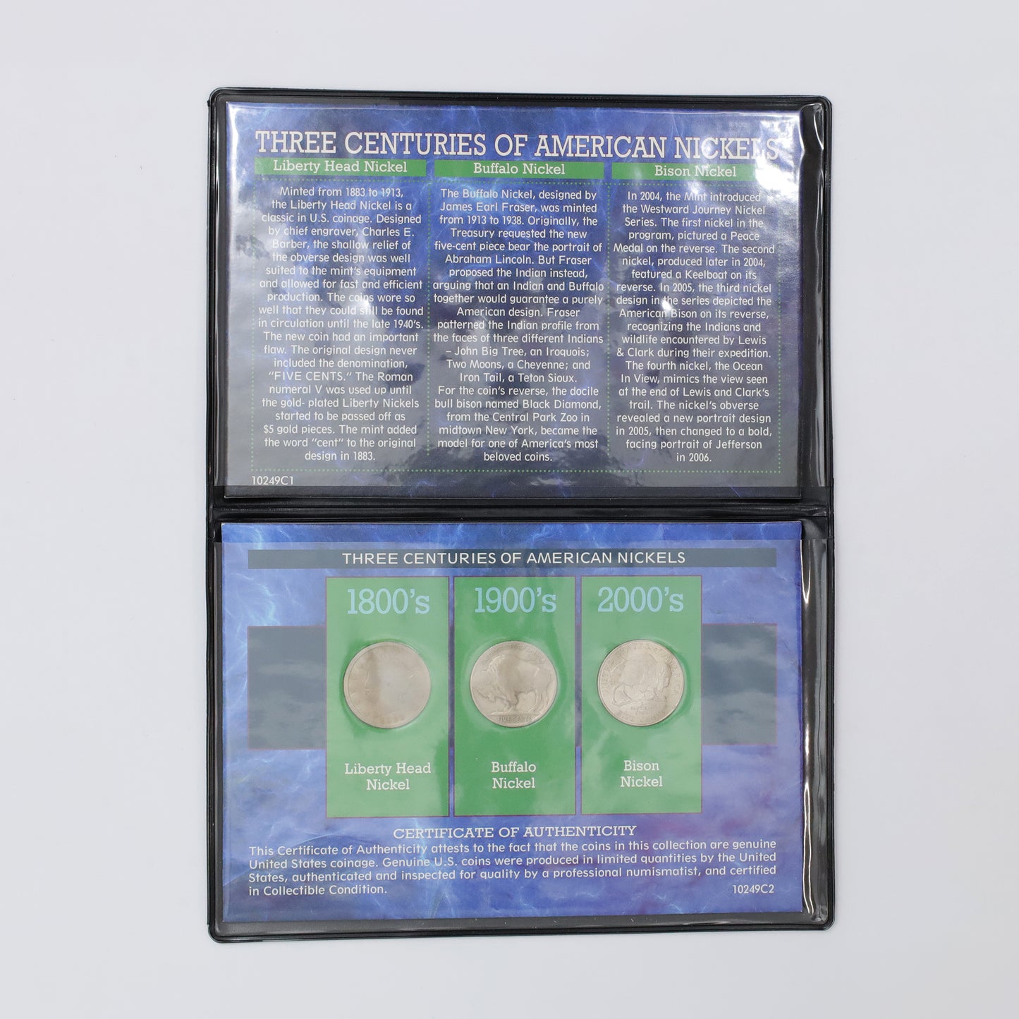 USA Three Centuries of American Nickels Novelty Collection (light wear)