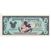 1990 USA $1 Disney Dollar Featuring Mickey Mouse, Prefix D