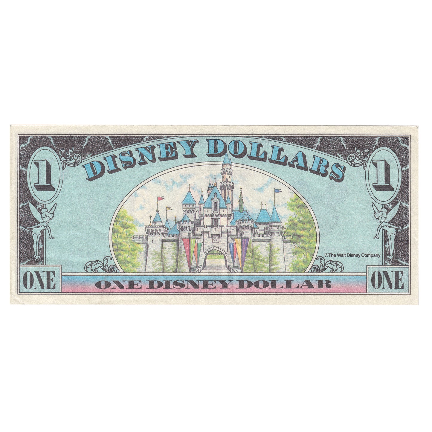 1990 USA $1 Disney Dollar Featuring Mickey Mouse, Prefix D
