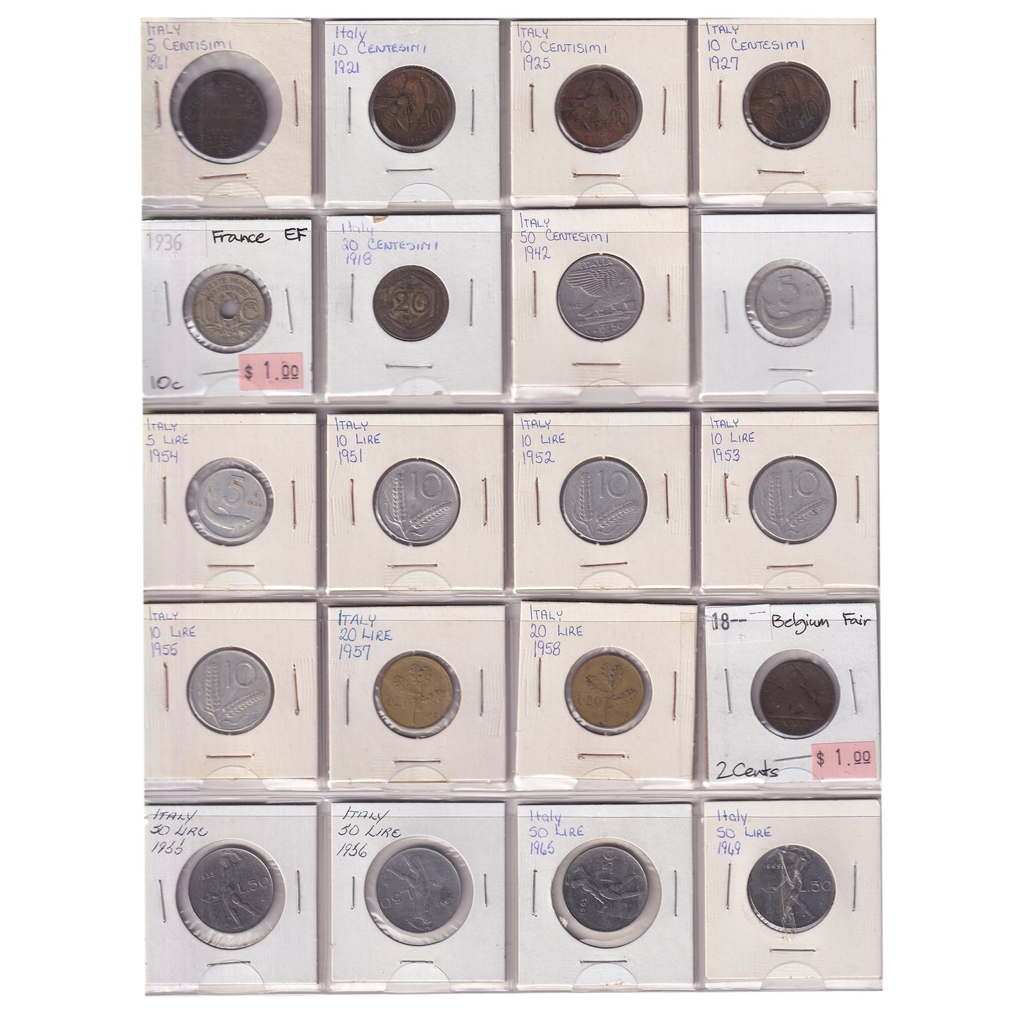 Group Lot of 120x 17-- to 2019 World Coins, Various Countries & Denominations, 120pcs