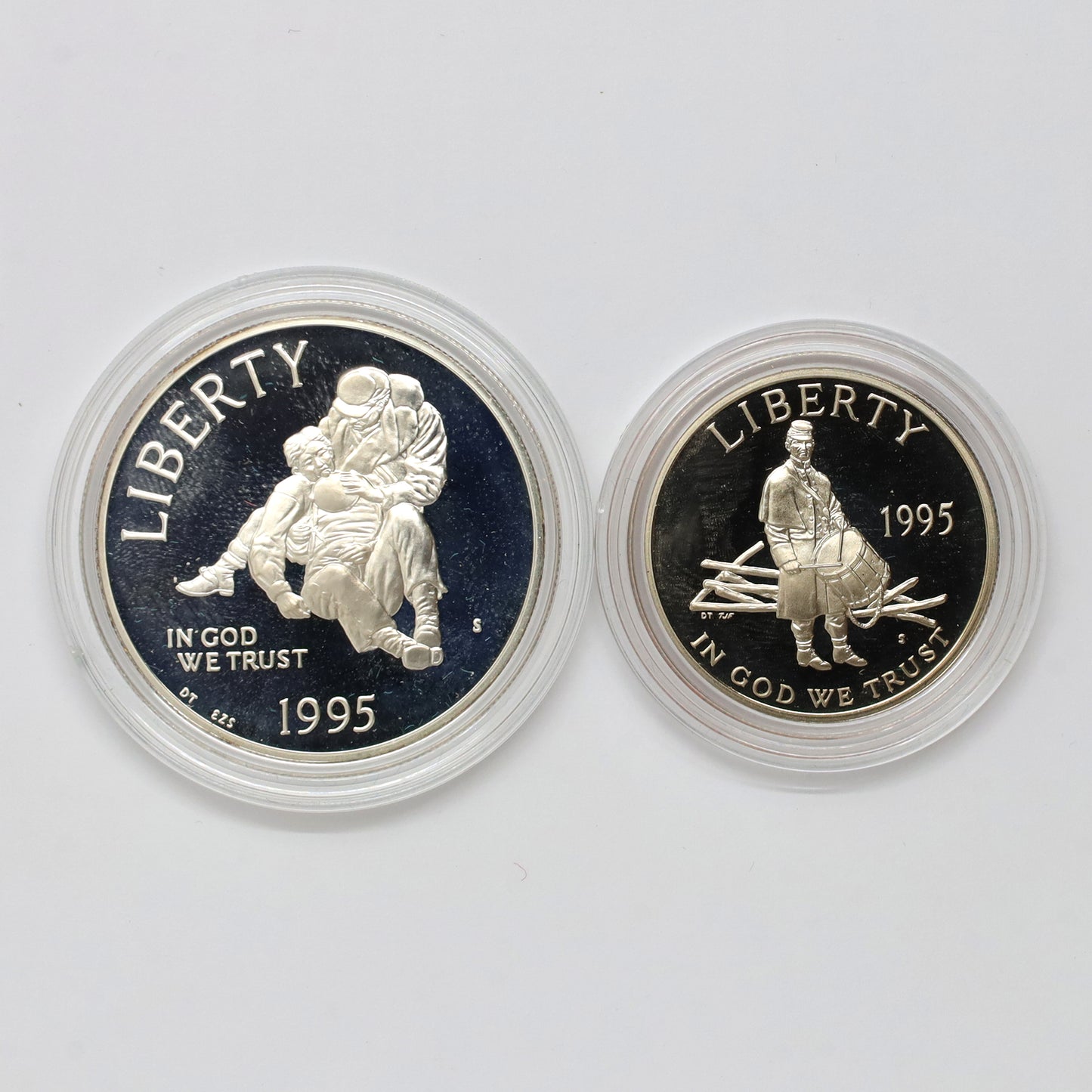 1995 USA Civil War Battlefields Commemorative Coins in Original Case (light wear)