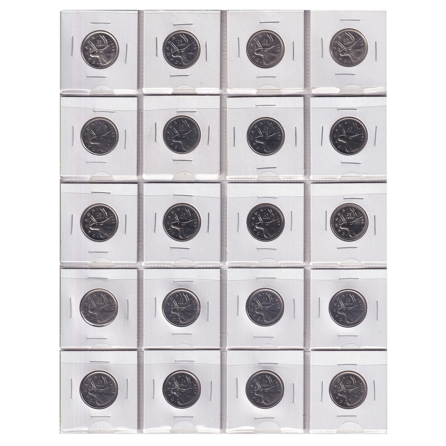 Estate Lot of 194x 1969-2021 Canada 25-cents in Black Binder, Includes Special Editions!
