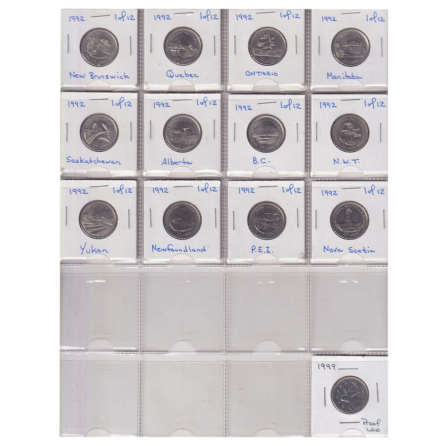 Estate Lot of 194x 1969-2021 Canada 25-cents in Black Binder, Includes Special Editions!