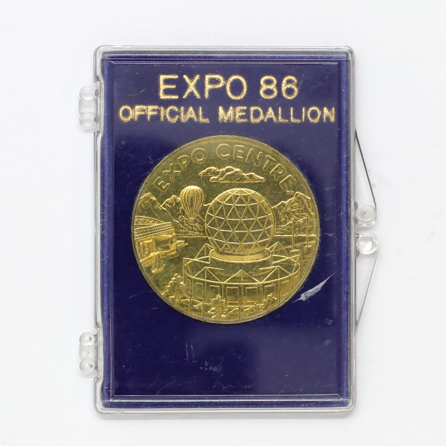 1986 Vancouver, BC, World Exposition Expo Centre Brass Medallion (scuffs/scratches)