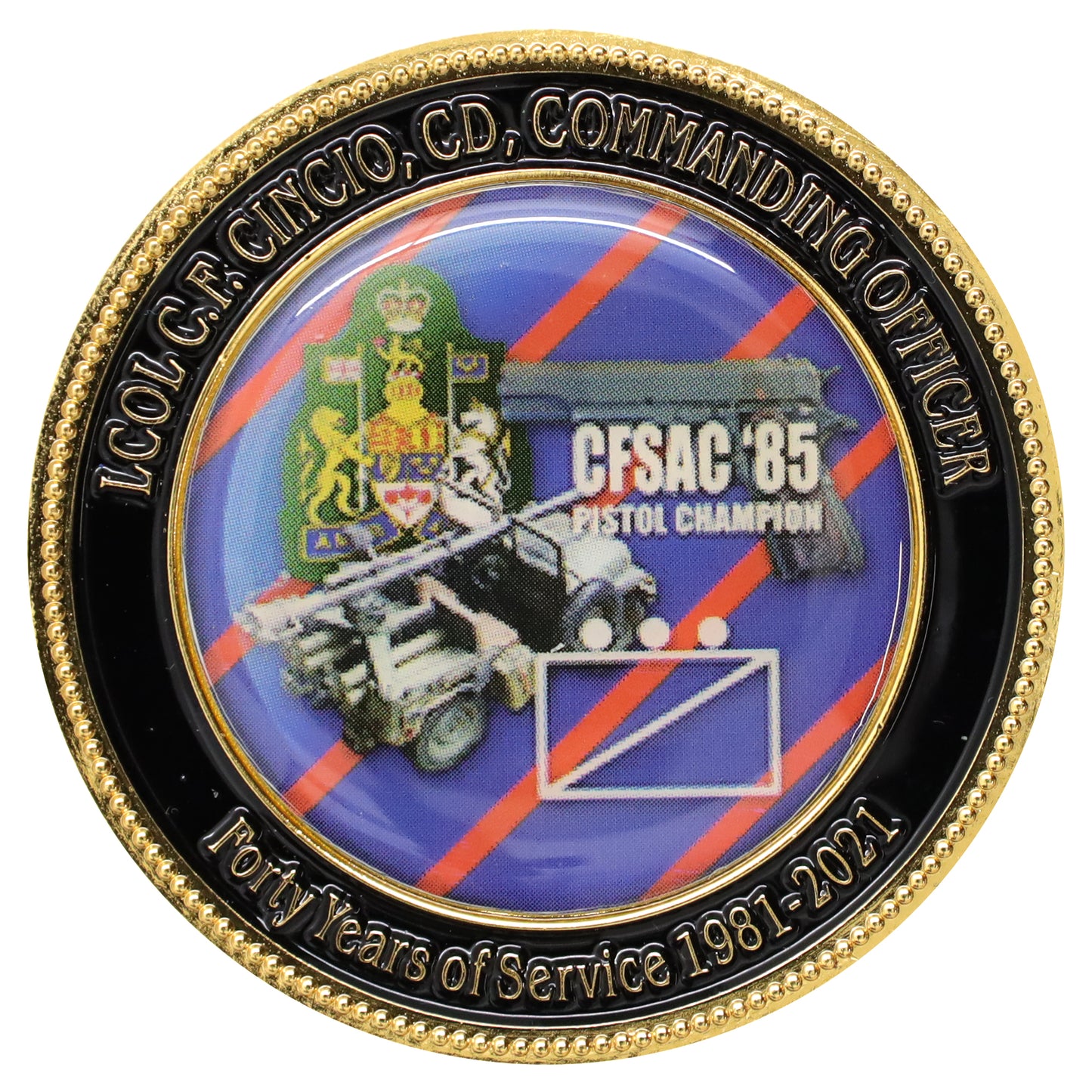2021 CFSAC Lincoln & Welland Regiment Commanding Officer 40 Years Service Challenge Coin