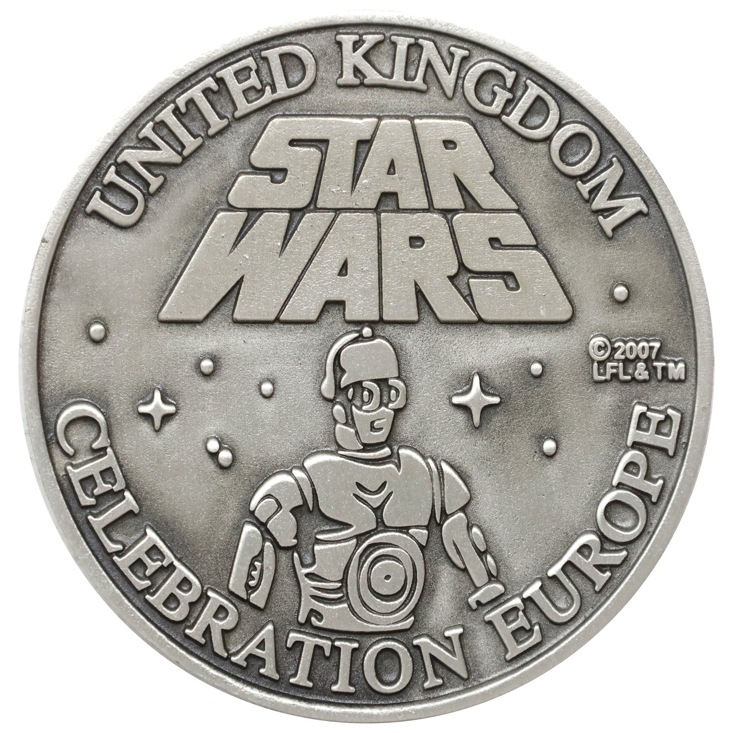 2007 Star Wars Celebration Europe United Kingdom C-3PO 5 cm Medallion