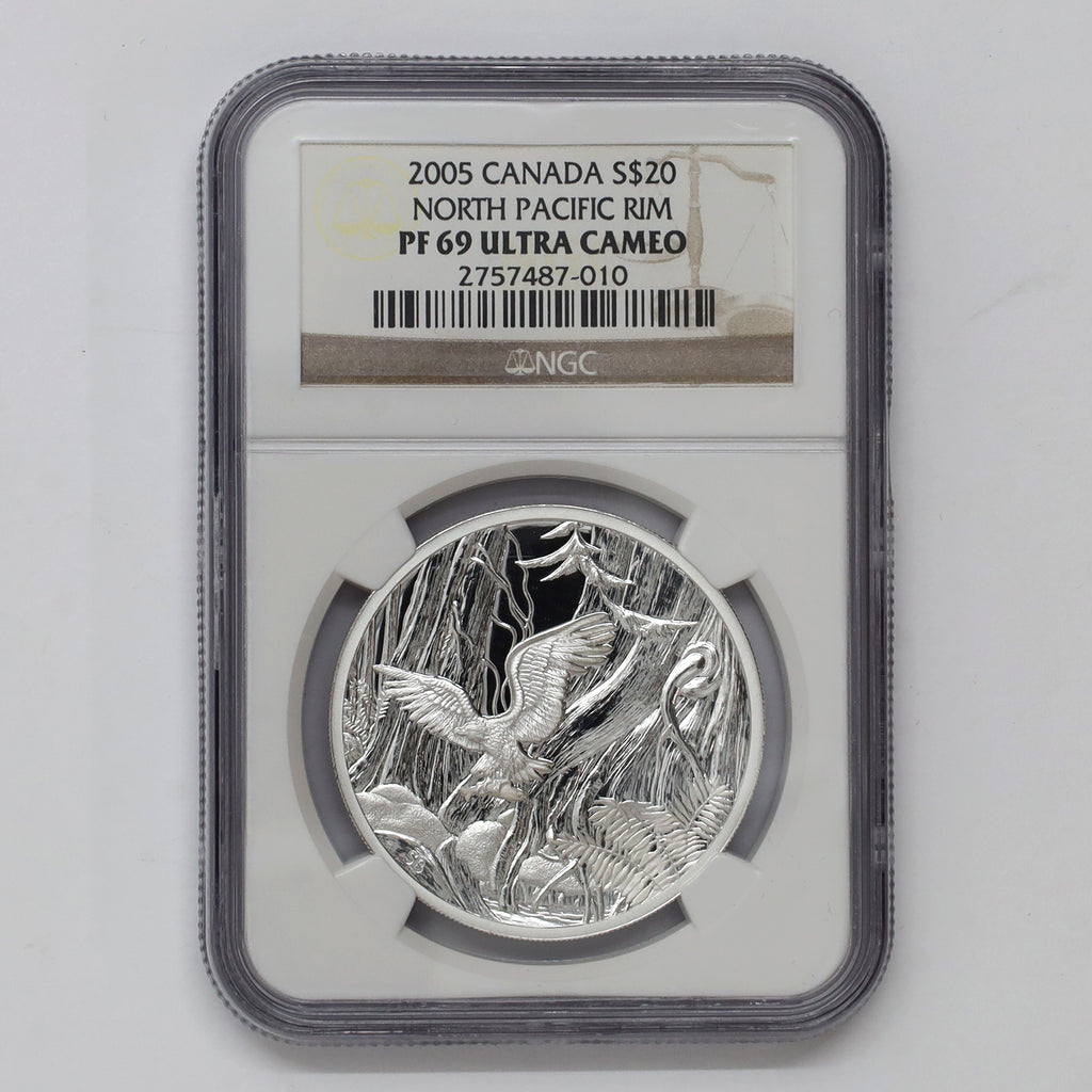 2005 Canada $20 National Parks Pacific Rim Fine Silver Coin NGC Cert. PF69 Ultra Cameo (No Tax)