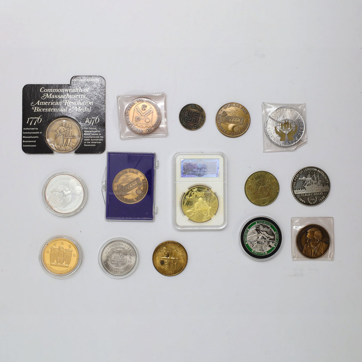 Estate Lot of 15x Tokens and Medallions, 15pcs