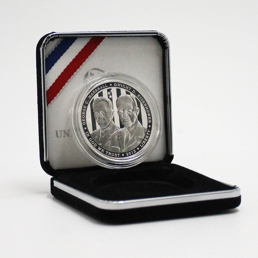2013 USA 5-Star Generals Commemorative Proof .900 Silver Dollar with Display Case