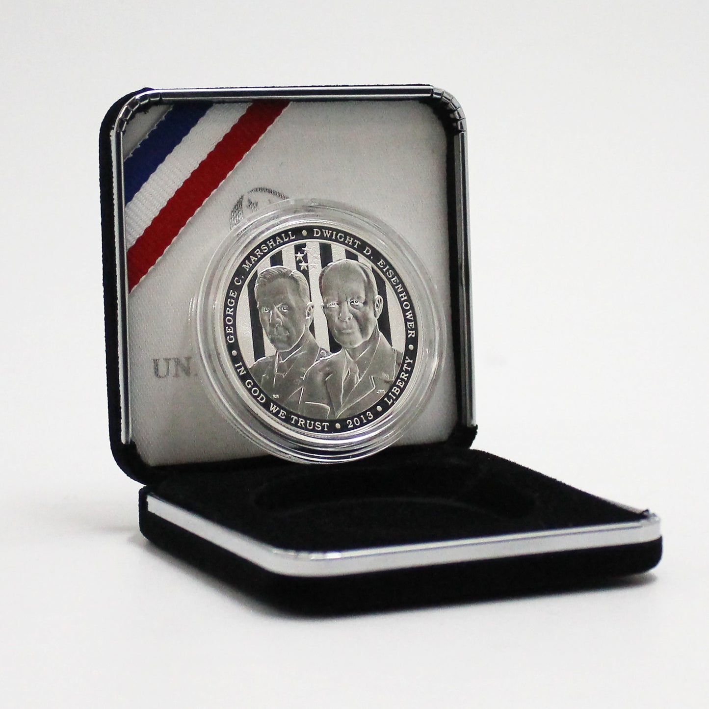 2013 USA 5-Star Generals Commemorative Proof .900 Silver Dollar with Display Case