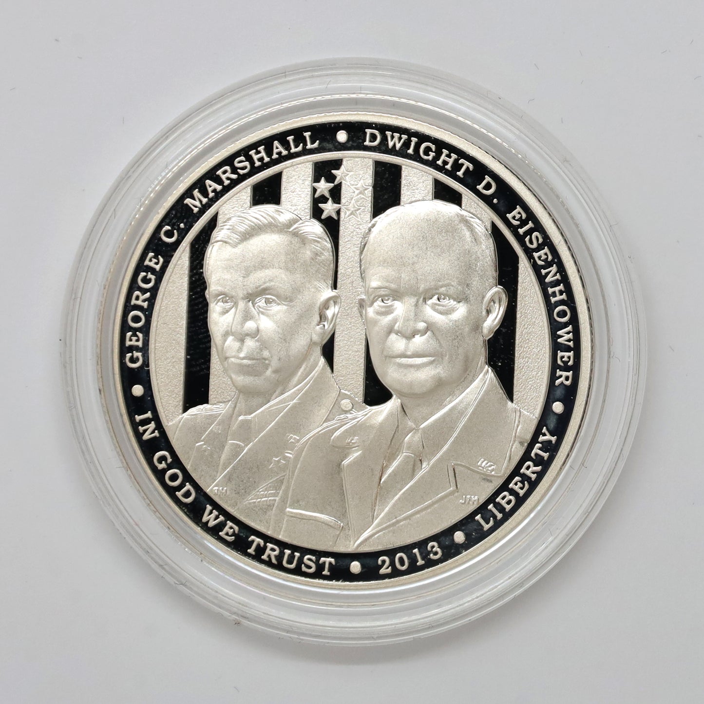 2013 USA 5-Star Generals Commemorative Proof .900 Silver Dollar with Display Case