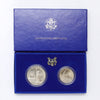 1986 USA Liberty Commemorative Proof Silver Dollar 2-Coin Set with Original Case