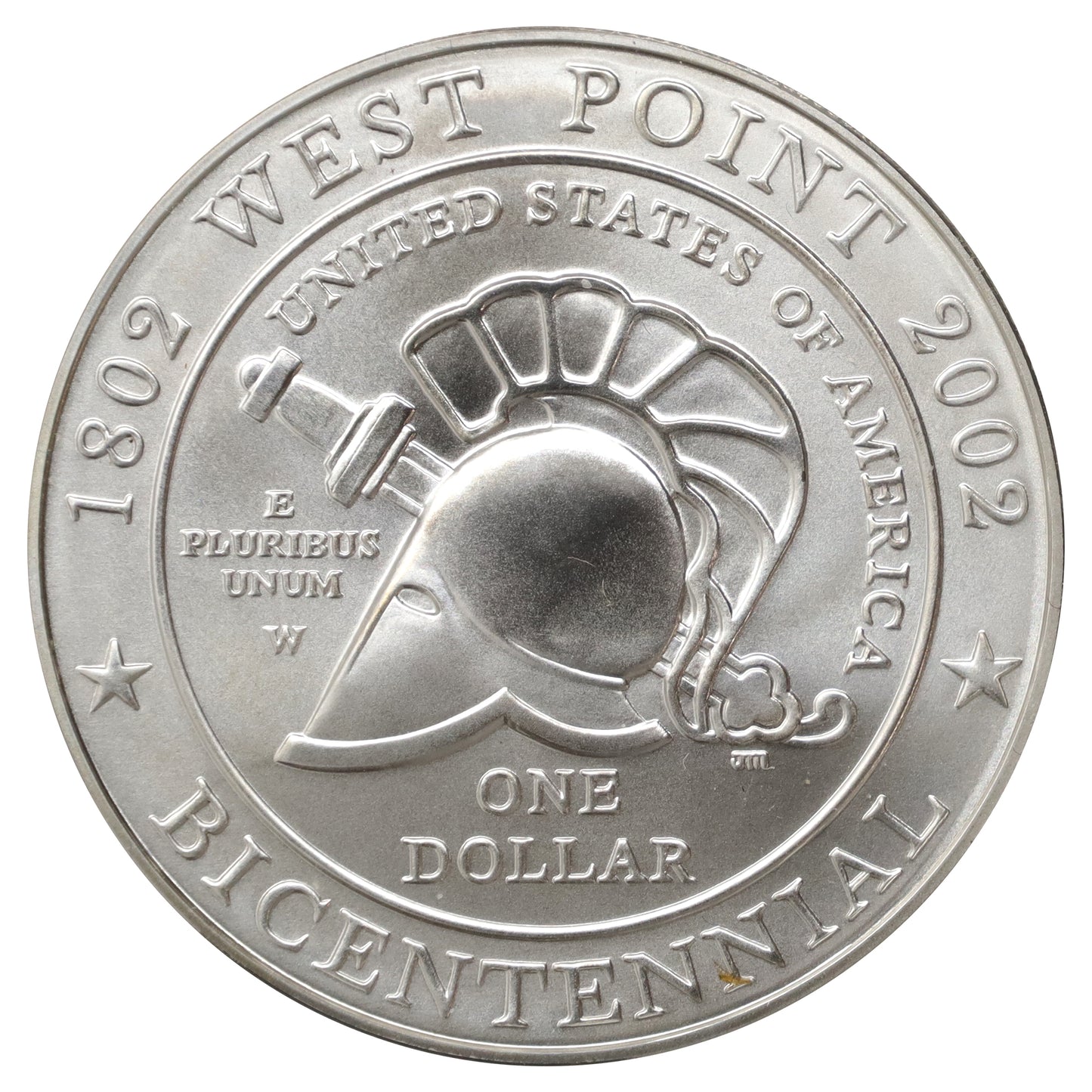 2002 USA West Point Bicentennial Commemorative .900 Silver Coin with Original Case